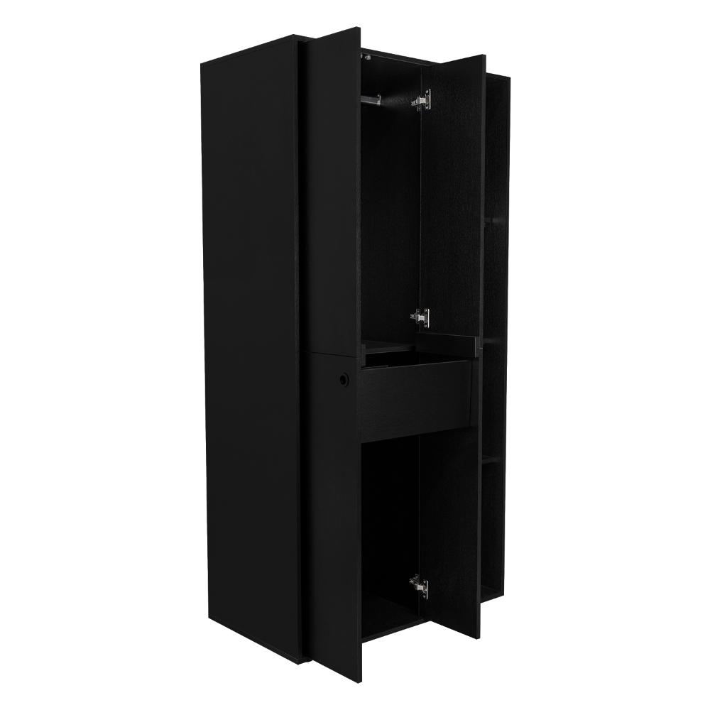 Closet Mandi, Wengue, con Dos Tubos y Un Cajón Deslizable ZF