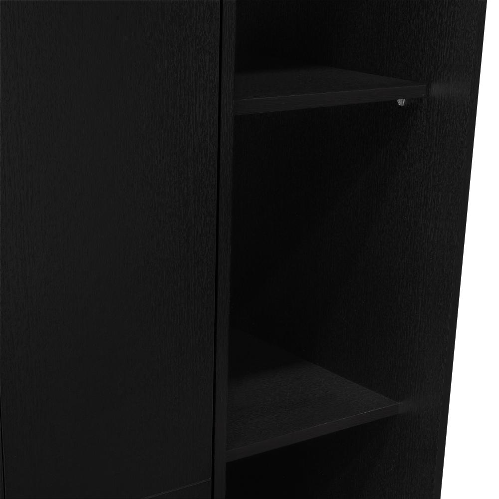 Closet Mandi, Wengue, con Dos Tubos y Un Cajón Deslizable ZF