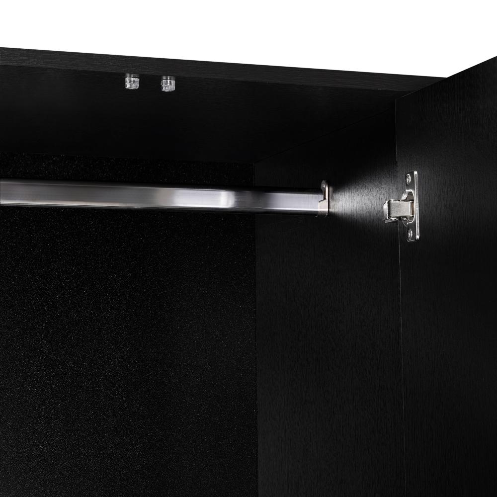 Closet Mandi, Wengue, con Dos Tubos y Un Cajón Deslizable ZF
