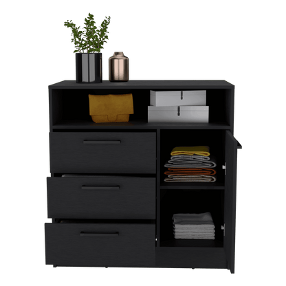 Organizador Omex, Wengue, con Tres Cajones y Una Puerta Abatible ZF X2