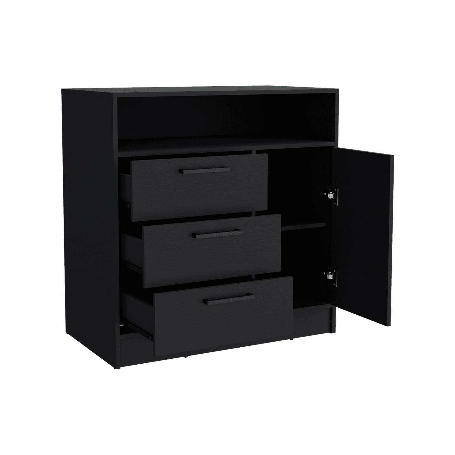Organizador Omex, Wengue, con Tres Cajones y Una Puerta Abatible ZF X2