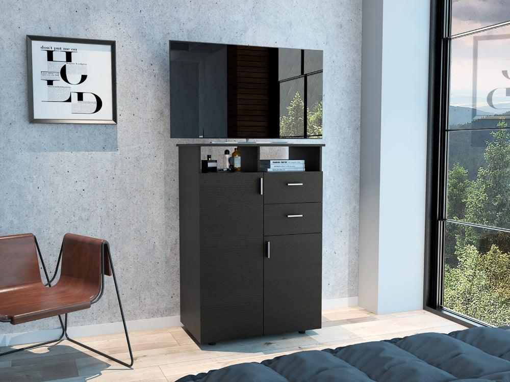 Closet Monter, Wengue, Dos Cajones y Puertas Abatibles ZF