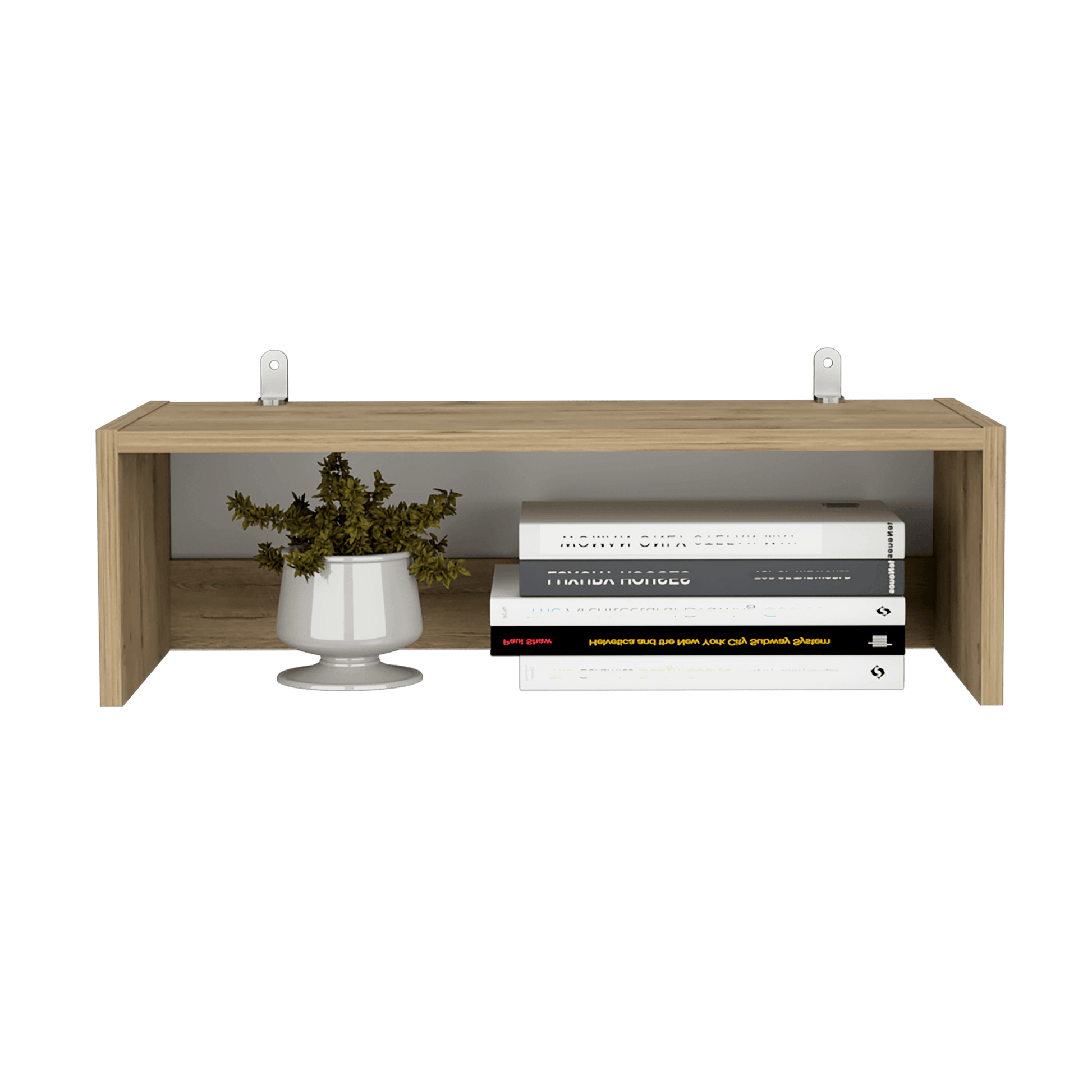 Combo de Bibliotecas Macadamia, Blanco Incluye Tres Bibliotecas y Tres Complementos - VIRTUAL MUEBLES