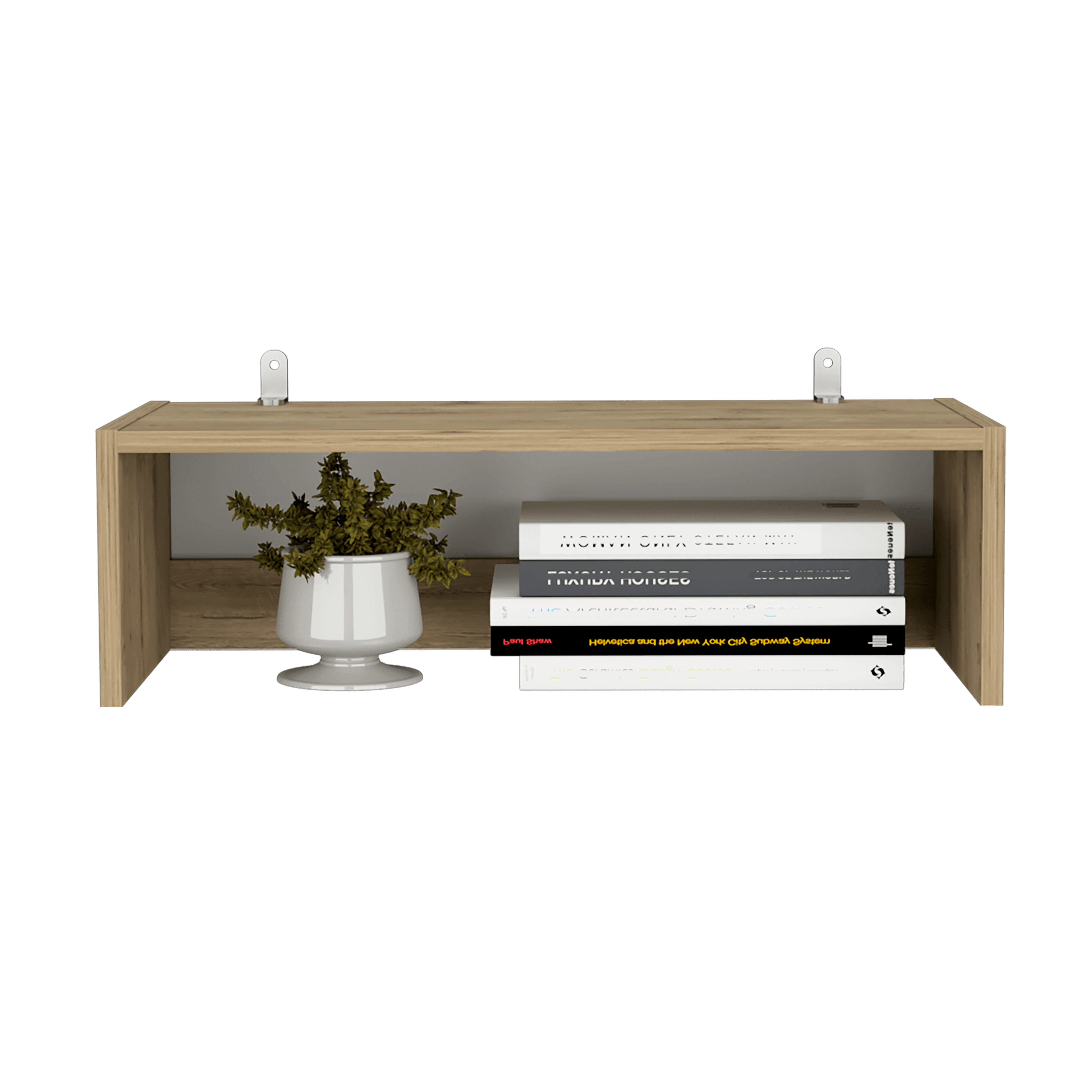 Combo de Bibliotecas Macadamia, Blanco Incluye Tres Bibliotecas y Tres Complementos - VIRTUAL MUEBLES