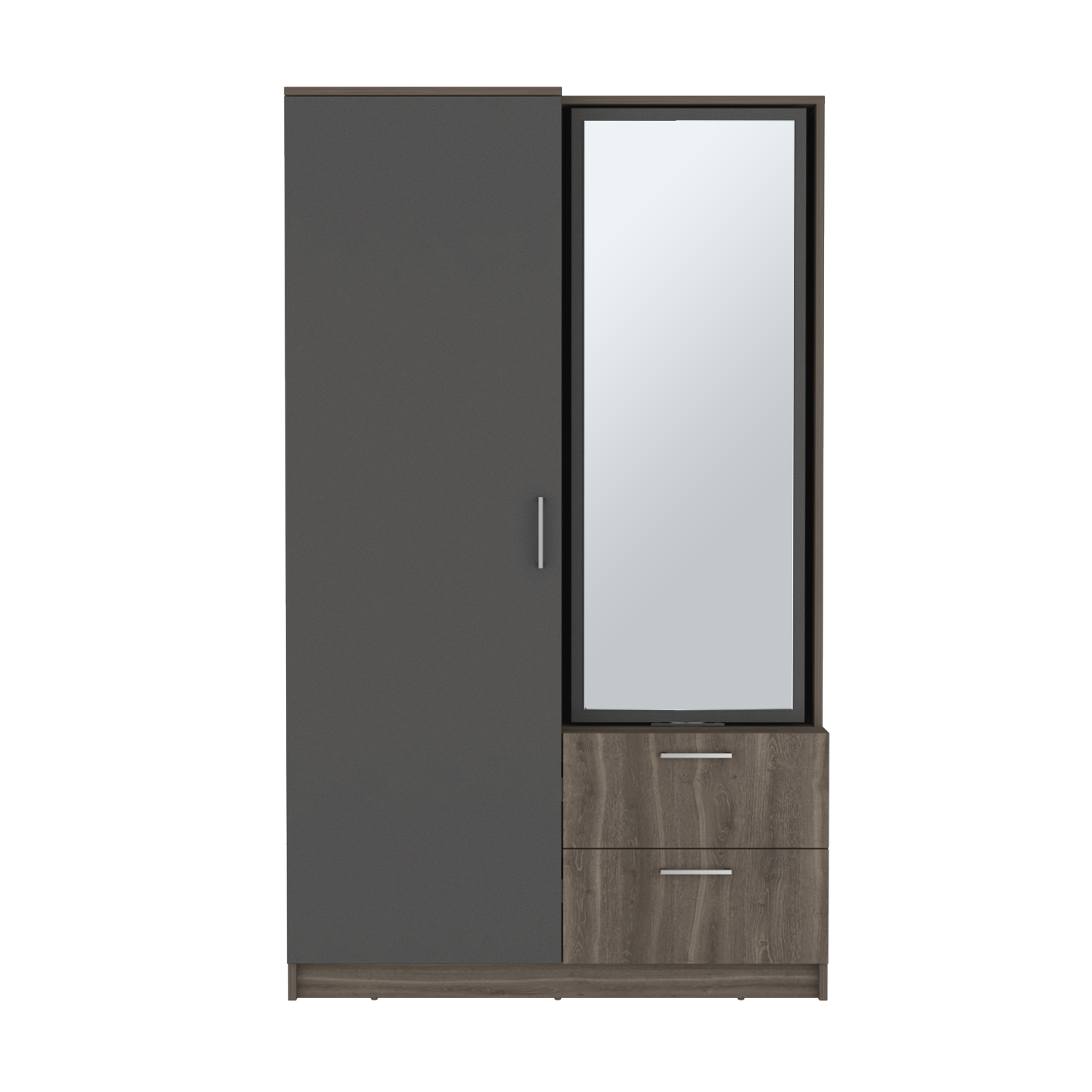 Closet Sevil, Milán y Plata Oscuro, Con Espejo y Zapatero Incluido
