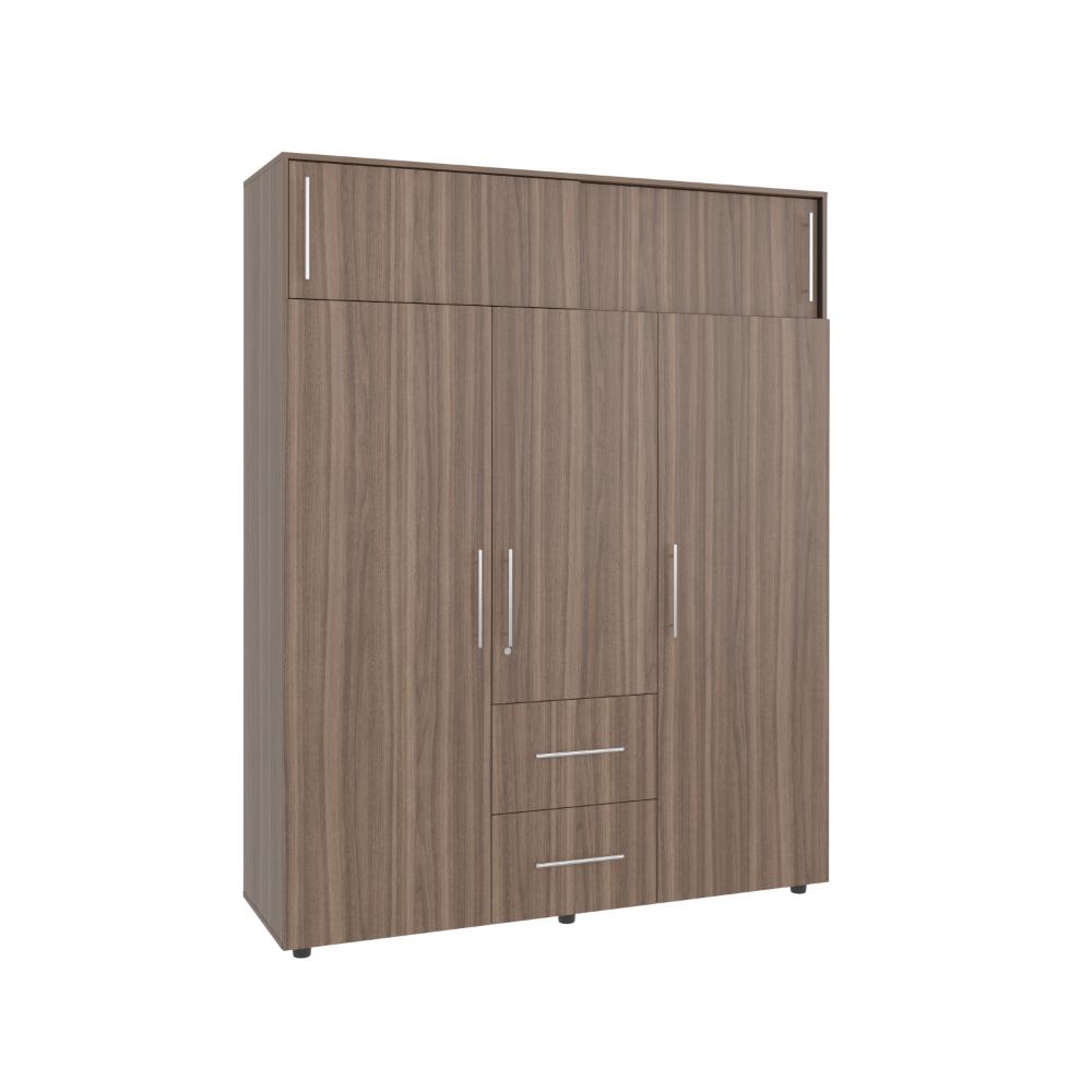 Closet Montano 160, Avellana y Wengue, Con Tres Puertas