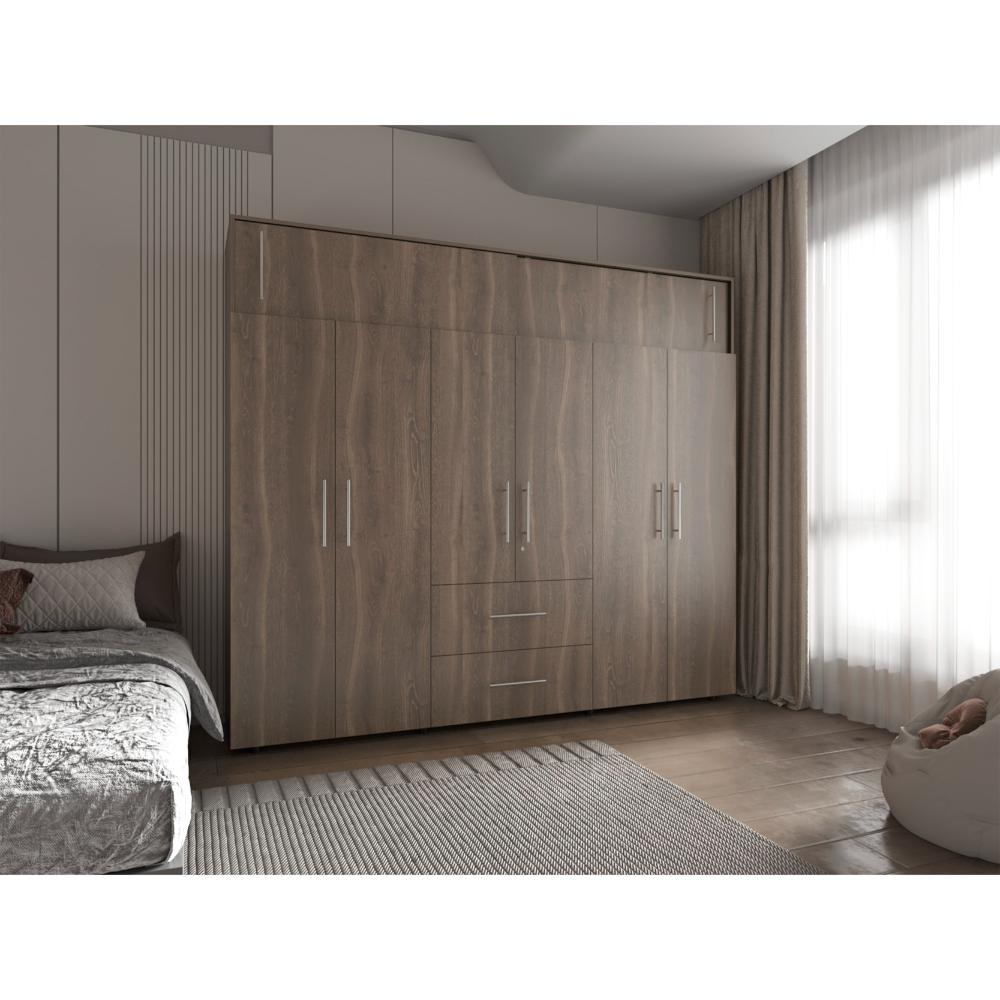Closet Montano 230, Milan y Wengue, de dos puertas corredizas