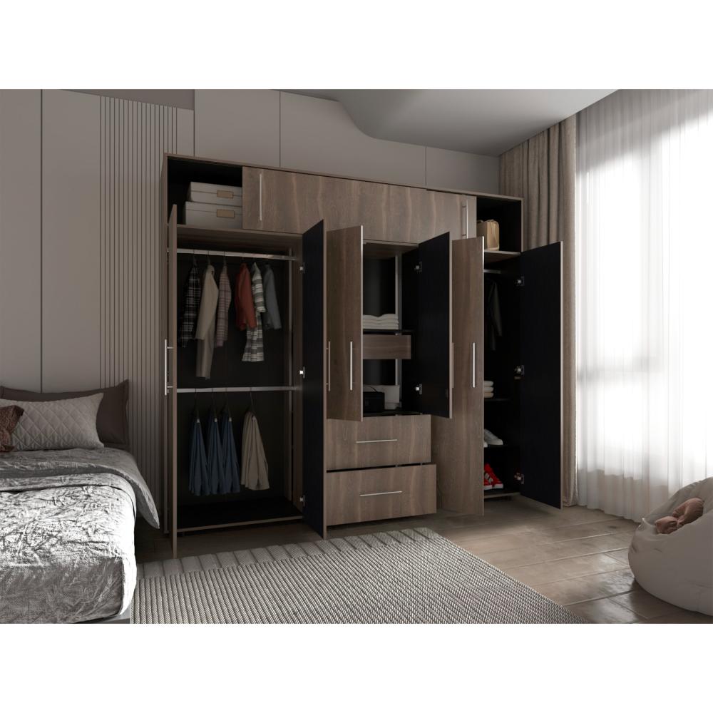 Closet Montano 230, Milan y Wengue, de dos puertas corredizas