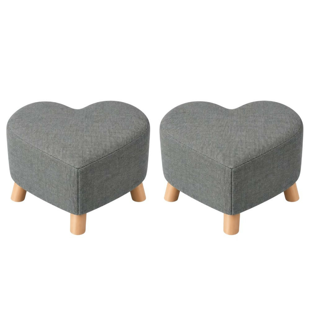 Puff Posa Pie Cora 30x30 Gris Setx2