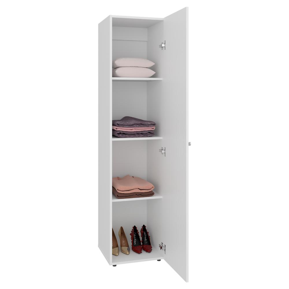 Clóset con Espejo Alma, Kronos Blanco, Diseño Moderno con Entrepaños y Puerta ZF