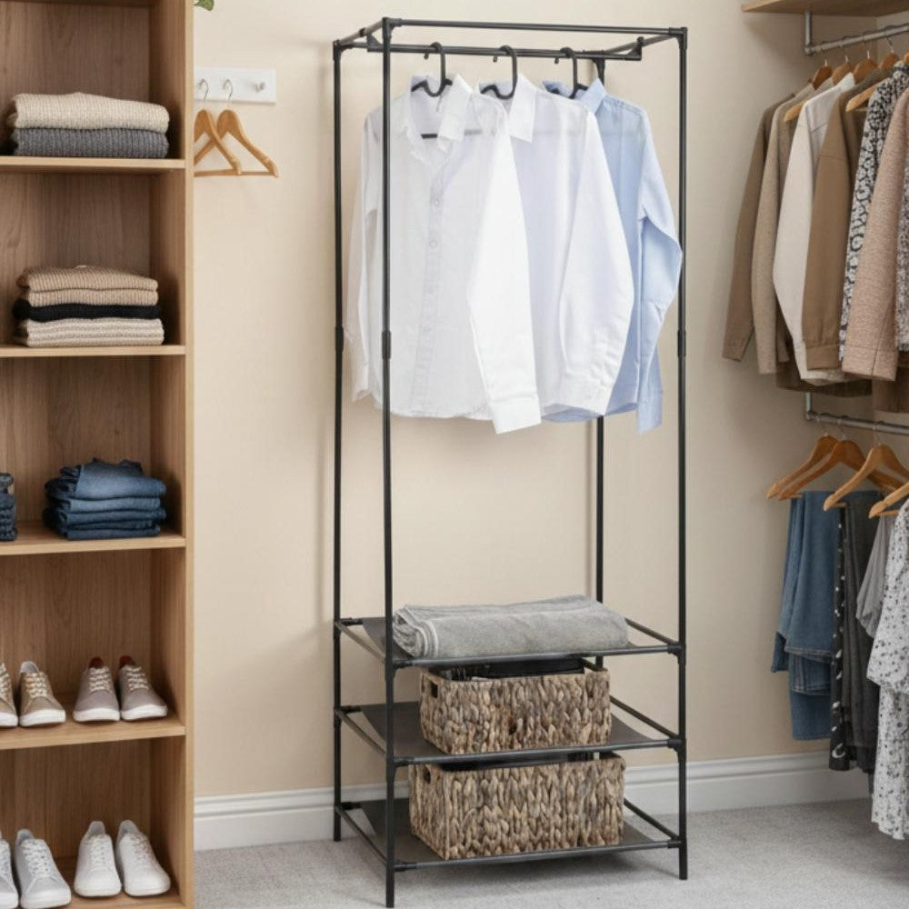 Closet Organizador Lula, Negro, De Tres Niveles