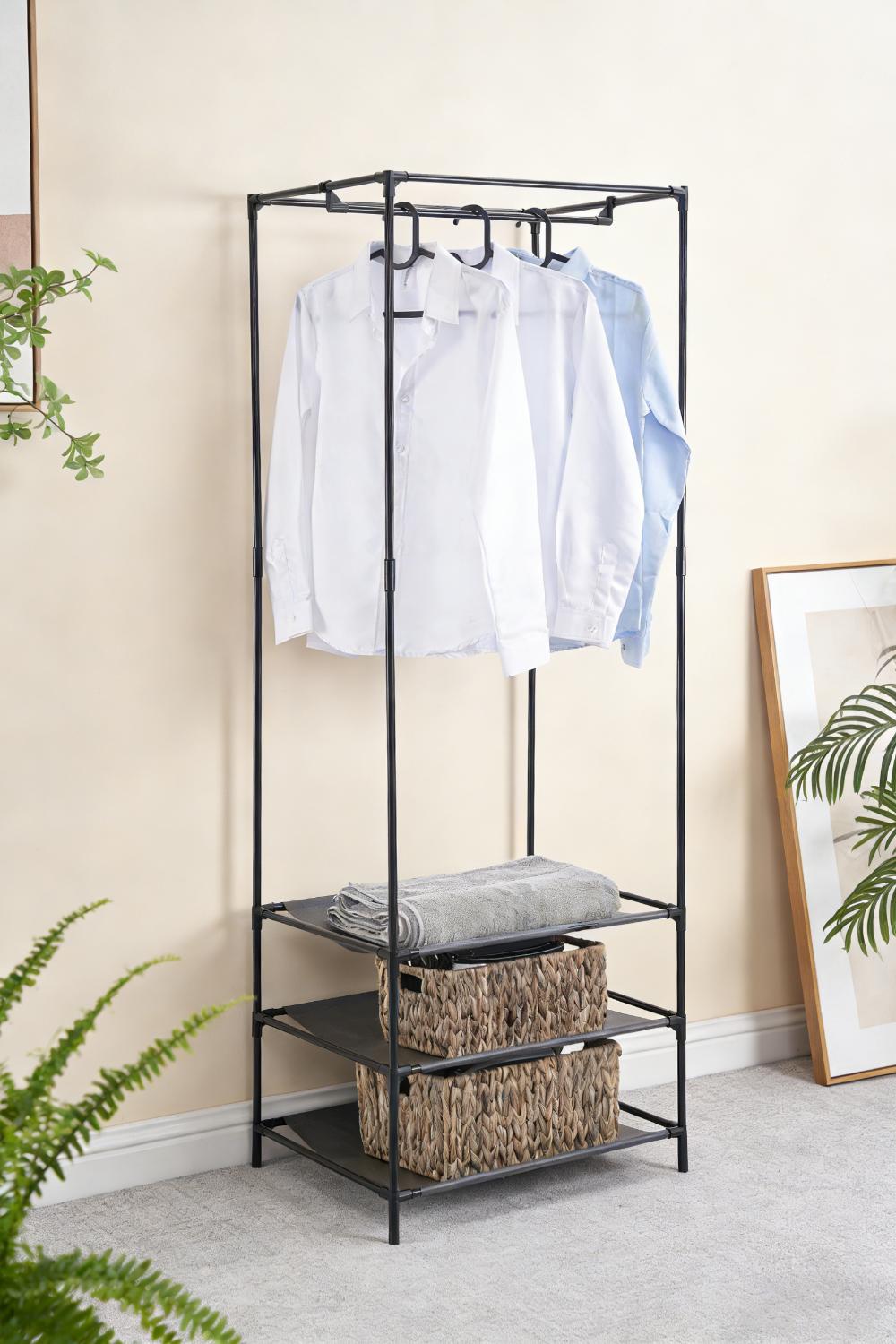 Closet Organizador Lula, Negro, De Tres Niveles