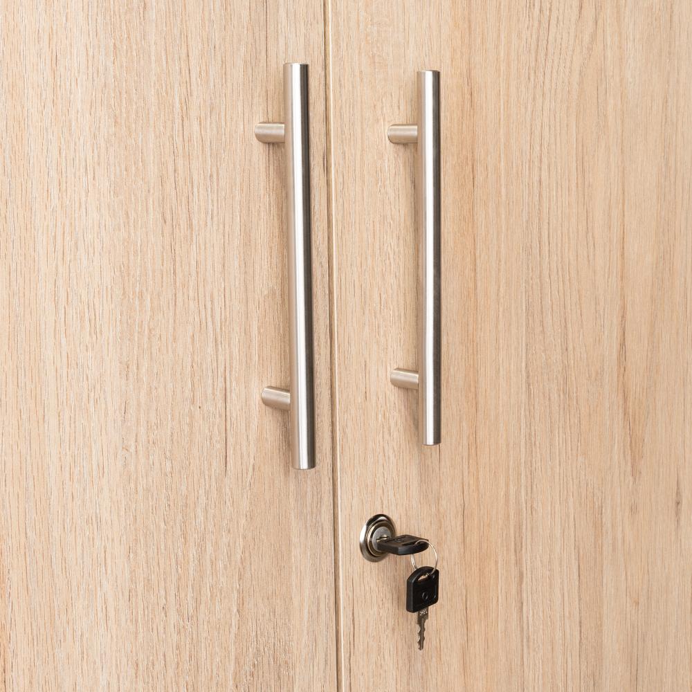 Closet Dallas, Beige y Blanco, con Ocho Puertas Abatibles y Dos Cajones Organizadores