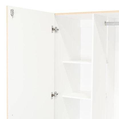 Closet Dallas, Beige y Blanco, con Ocho Puertas Abatibles y Dos Cajones Organizadores