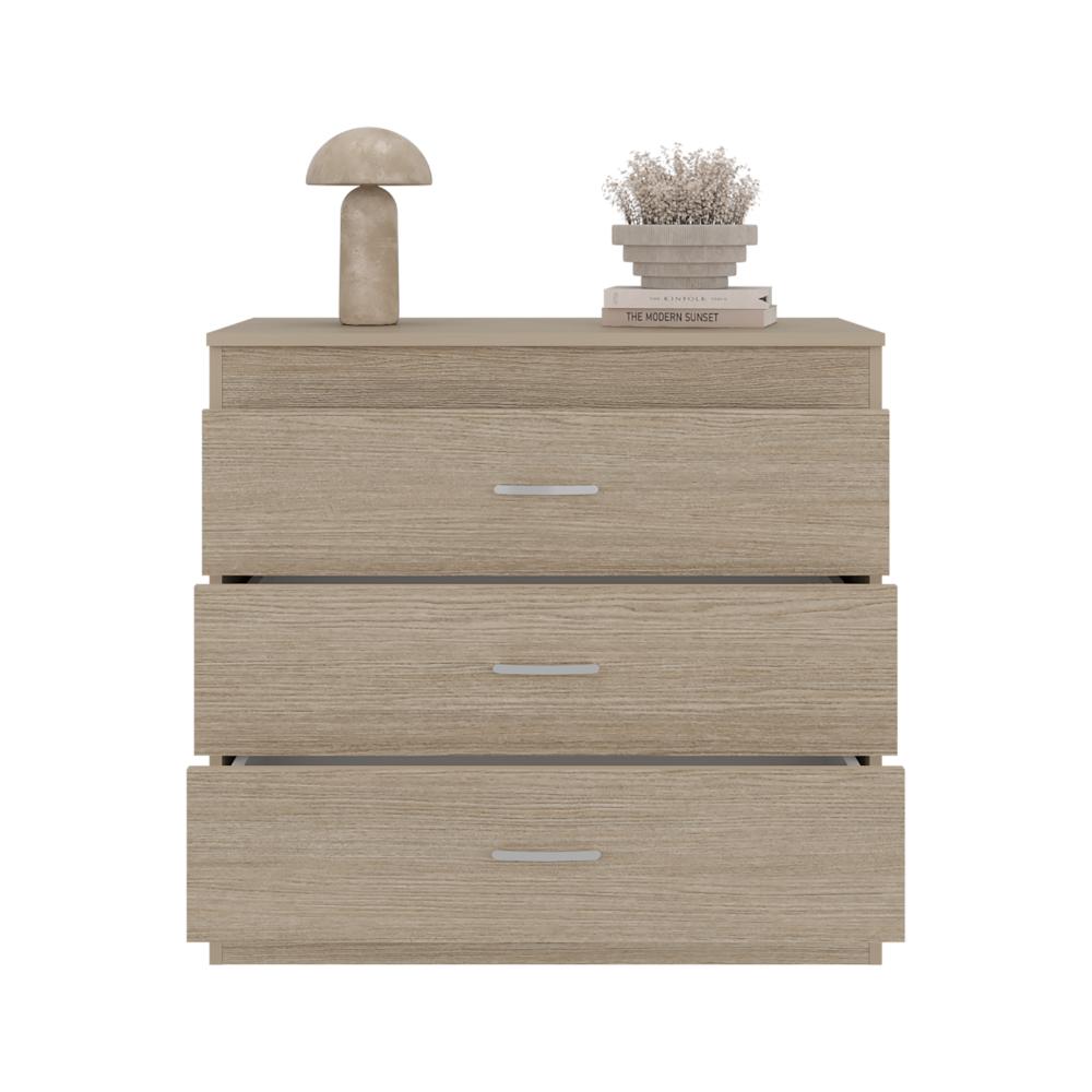 Organizador Conor, Cartagena y Blanco, con Tres Cajones Organizadores y Manijas Metálicas