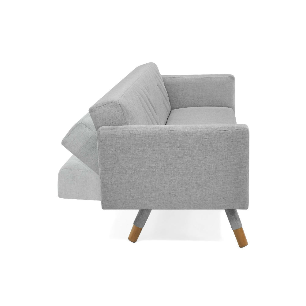 Sofa Cama Artemisa 196x80x78 Reclinable Tela Plata