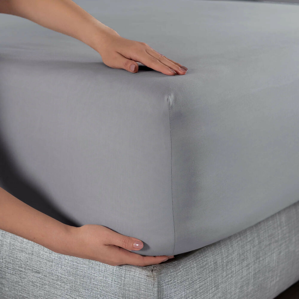 Sábanas Cabos, en Algodón 100% Gris, para Cama Sencilla