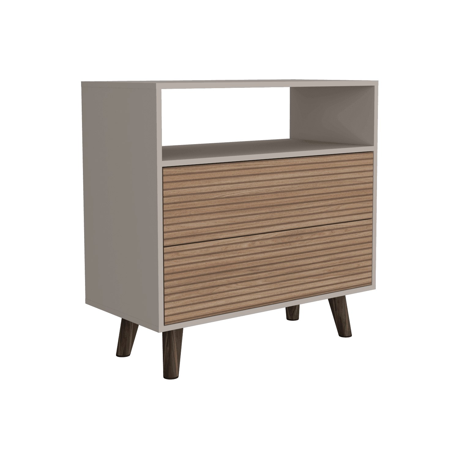 Organizador Mirabella, Cocoa, Con Dos Cajones Deslizables y Amplio Espacio de Almacenamiento X2