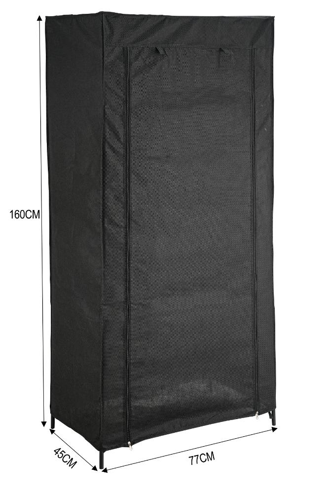 Closet Organizador Tuco, Negro, De tela, con espacio para organizar ropa