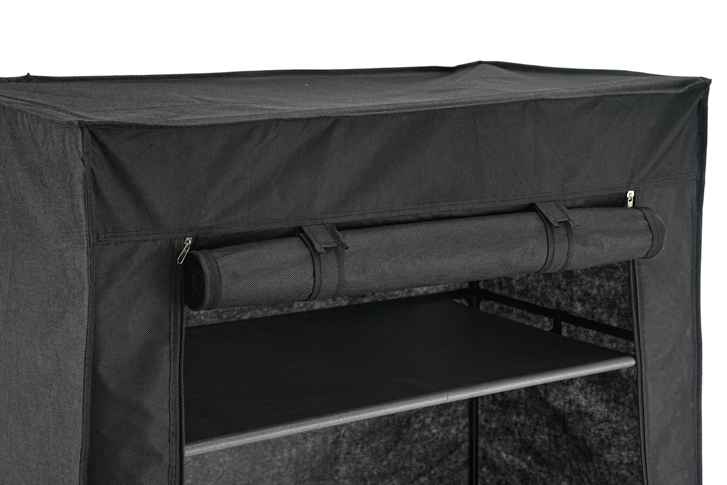 Closet Organizador Tuco, Negro, De tela, con espacio para organizar ropa