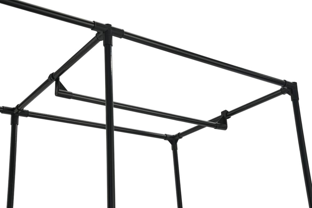 Closet Organizador Ena, Negro, En tela con variedad de entrepaños