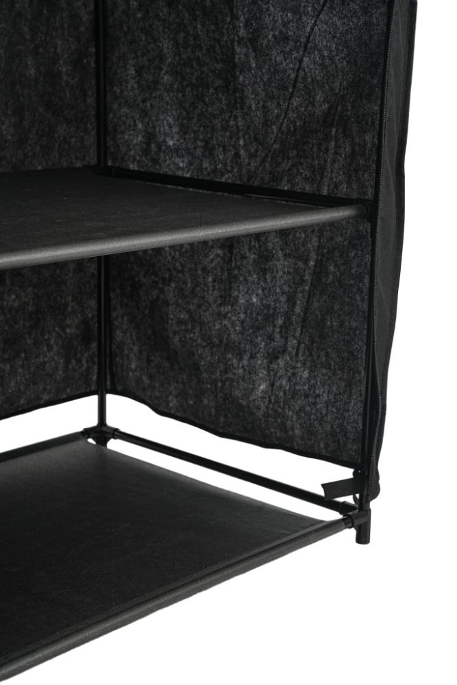 Closet Organizador Dono, Negro,  con variedad de entrepaños en tela