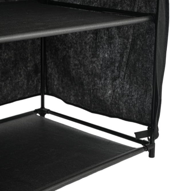 Closet Organizador Dono, Negro,  con variedad de entrepaños en tela