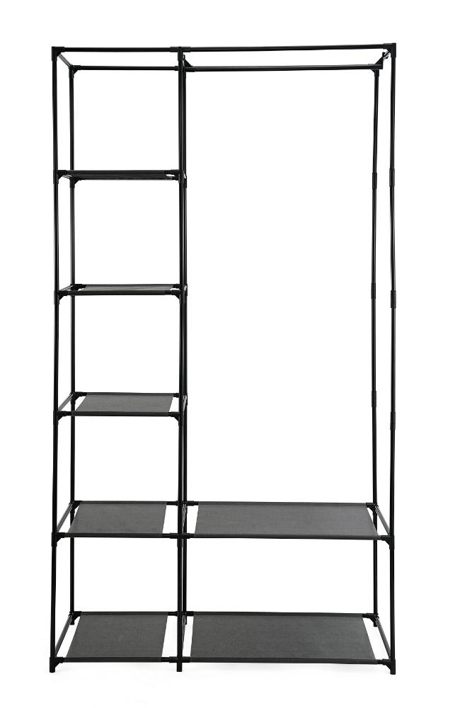 Closet Organizador Dono, Negro,  con variedad de entrepaños en tela