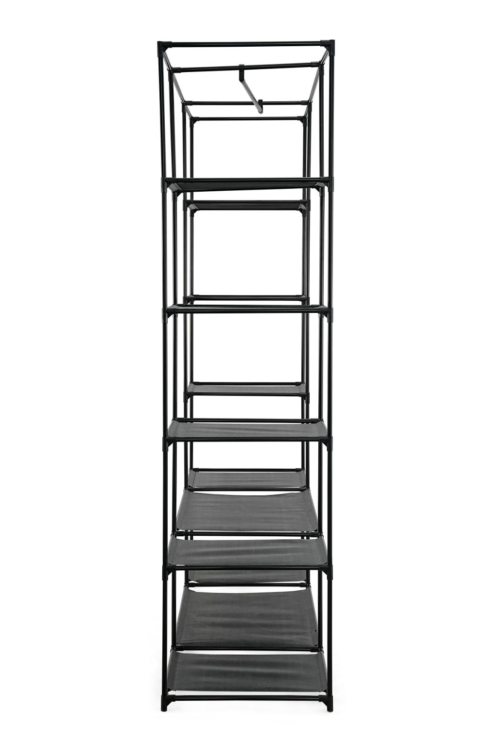 Closet Organizador Belo, Negro, En tela con variedad de entrepaños laterales