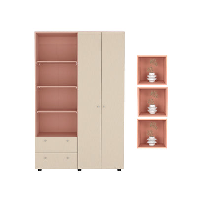 Combo para Habitación Cadiz, Incluye Closet y 3 Repisa