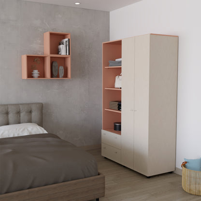 Combo para Habitación Cadiz, Incluye Closet y 3 Repisa