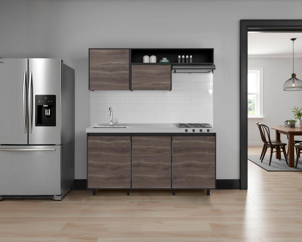 Cocina Integral Quebec, Wengue y Milan, Incluye Mesón North Izquierdo