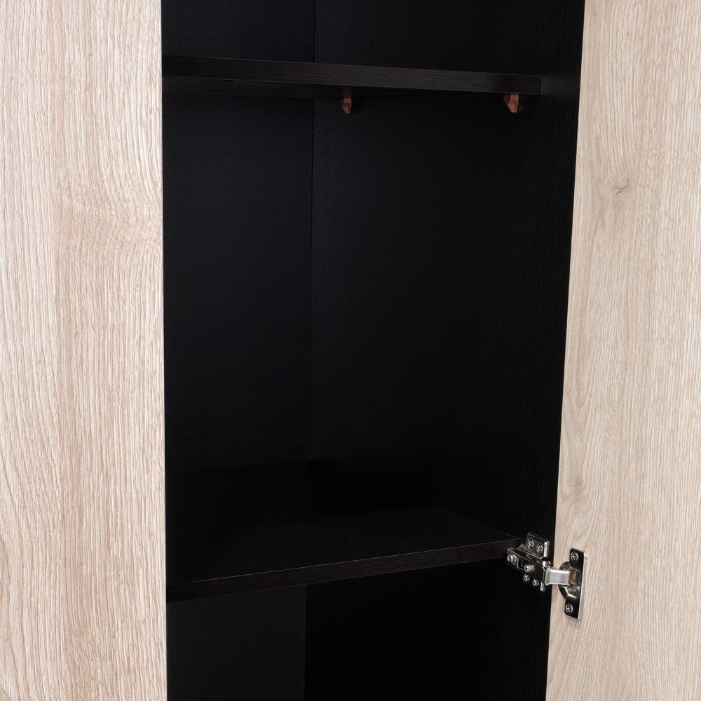 Closet Quiles 120, Wengue y Humo, Con Espejo, Tubo Para Colgar Ropa, Tres Puertas Abatibles ZF