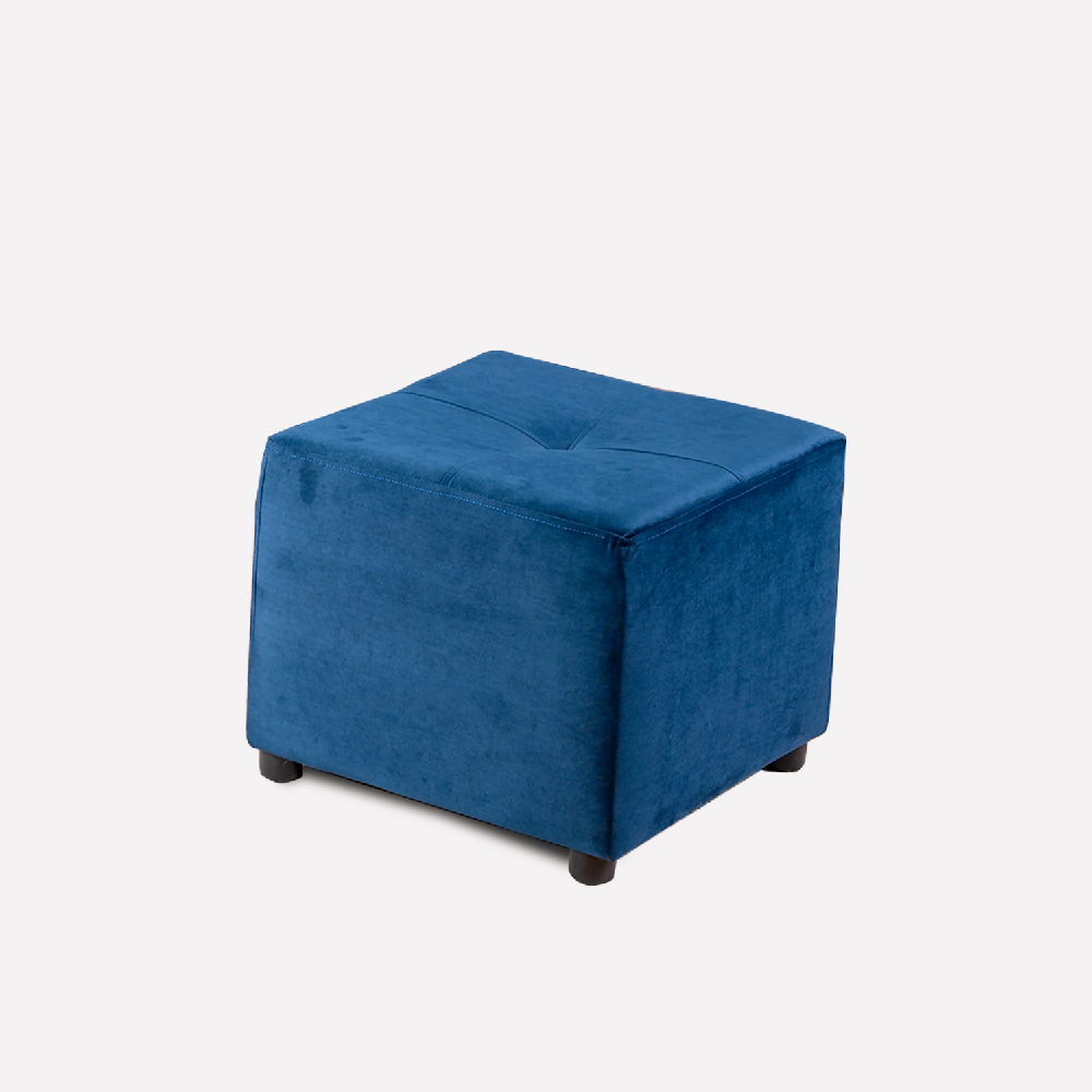 Sofá Cama Valencia Azul Petróleo + Puff