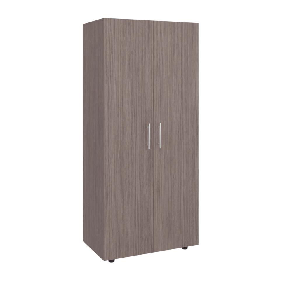 Closet Tera, Positano y Blanco Vainilla, Dos Puertas Abatibles y Dos Tubos Cromados