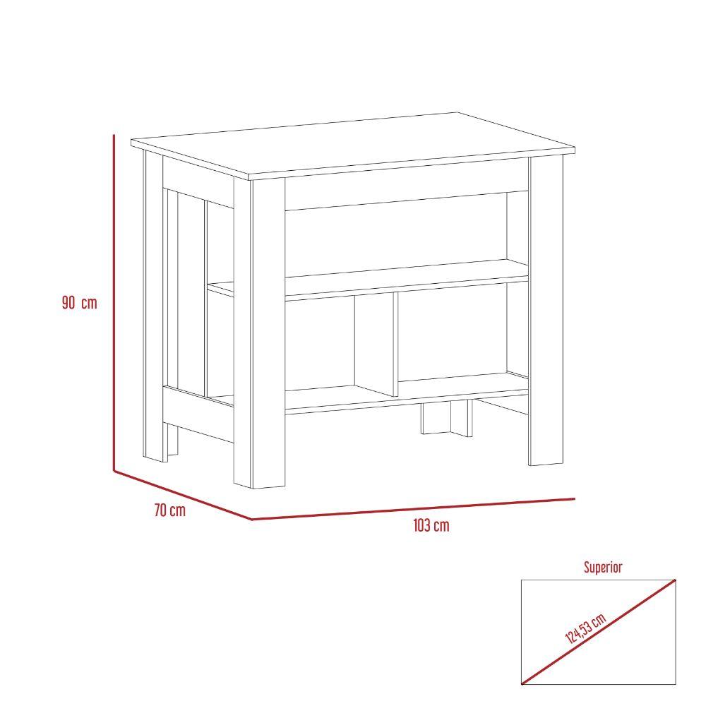 Combo de Cocina Calan, Incluye Barra de Cocina y Dos Sillas para Barra