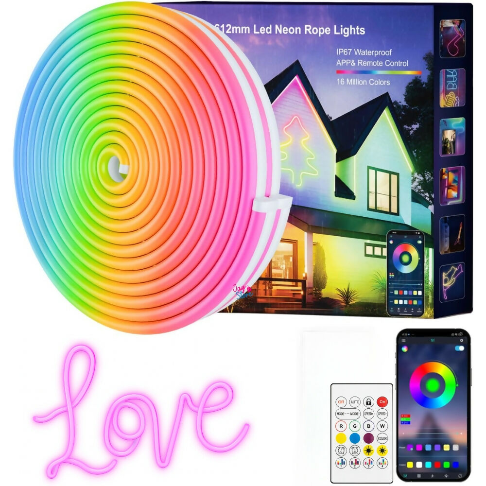 Cinta Neón Flex 6mts Tira Luz LED Impermeable Bluetooth