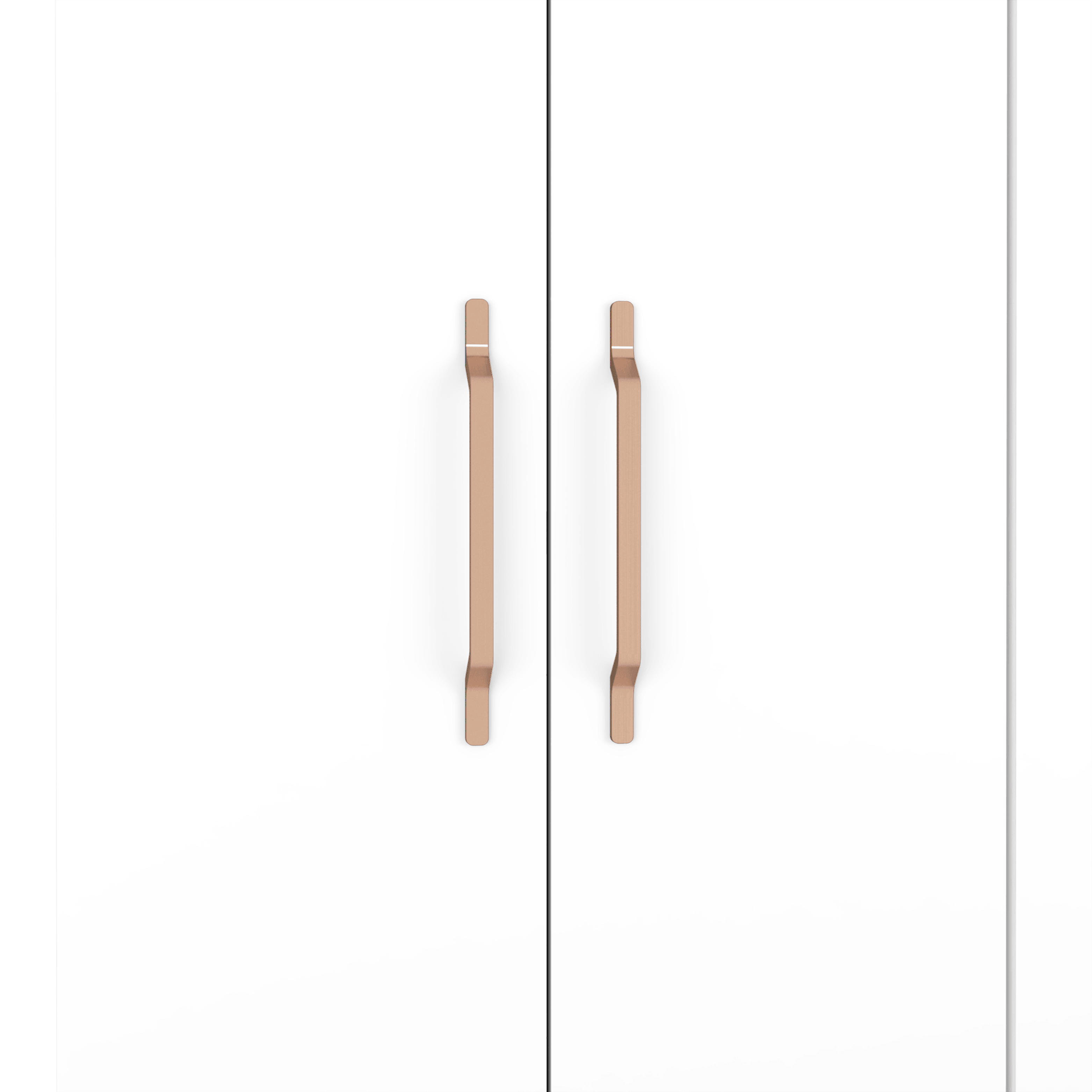 Closet Golden, Blanco y Oro Rosa, Variedad de Entrepaños y Seis Puertas Abatibles - VIRTUAL MUEBLES