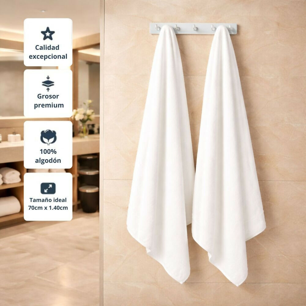 Toalla de cuerpo hotelera 100% algodon 70x140cm 500gr