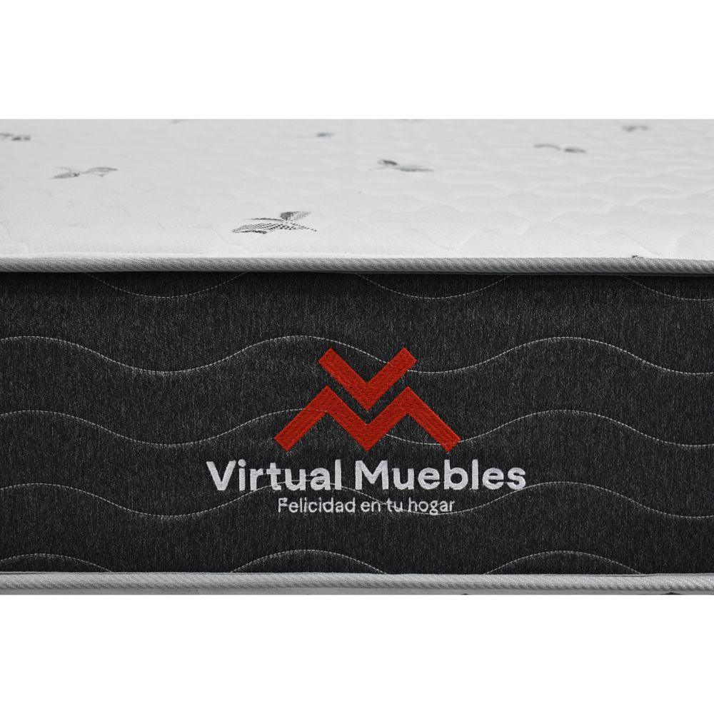 Combo para Habitación Boust, Incluye Cama Doble - Colchón y Mesa de Noche