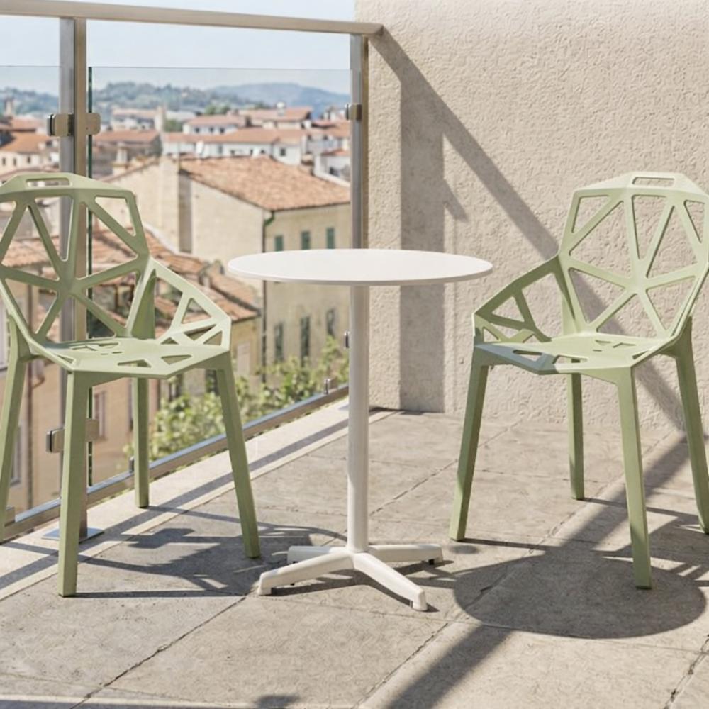 Silla Roxy, Color Verde, con Espaldar y Diseño Moderno