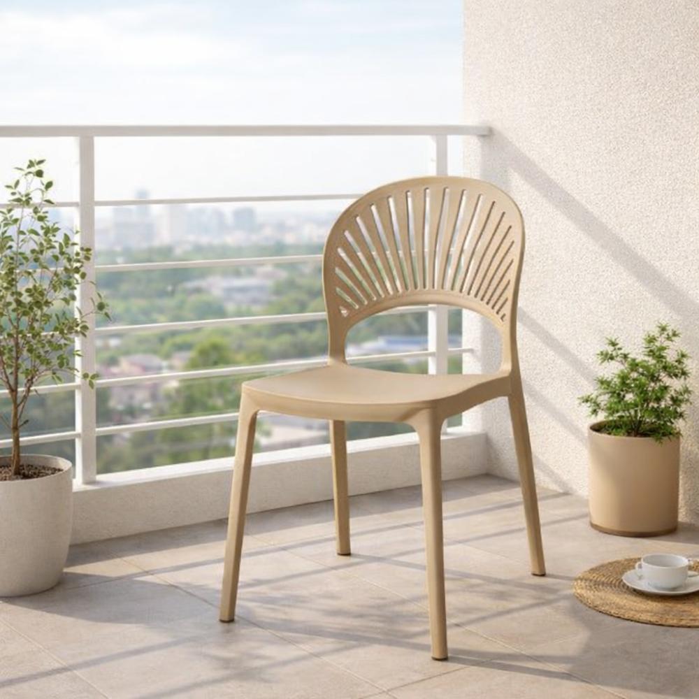 Silla Paraíso, Color Khaki, con Espaldar y Diseño Moderno
