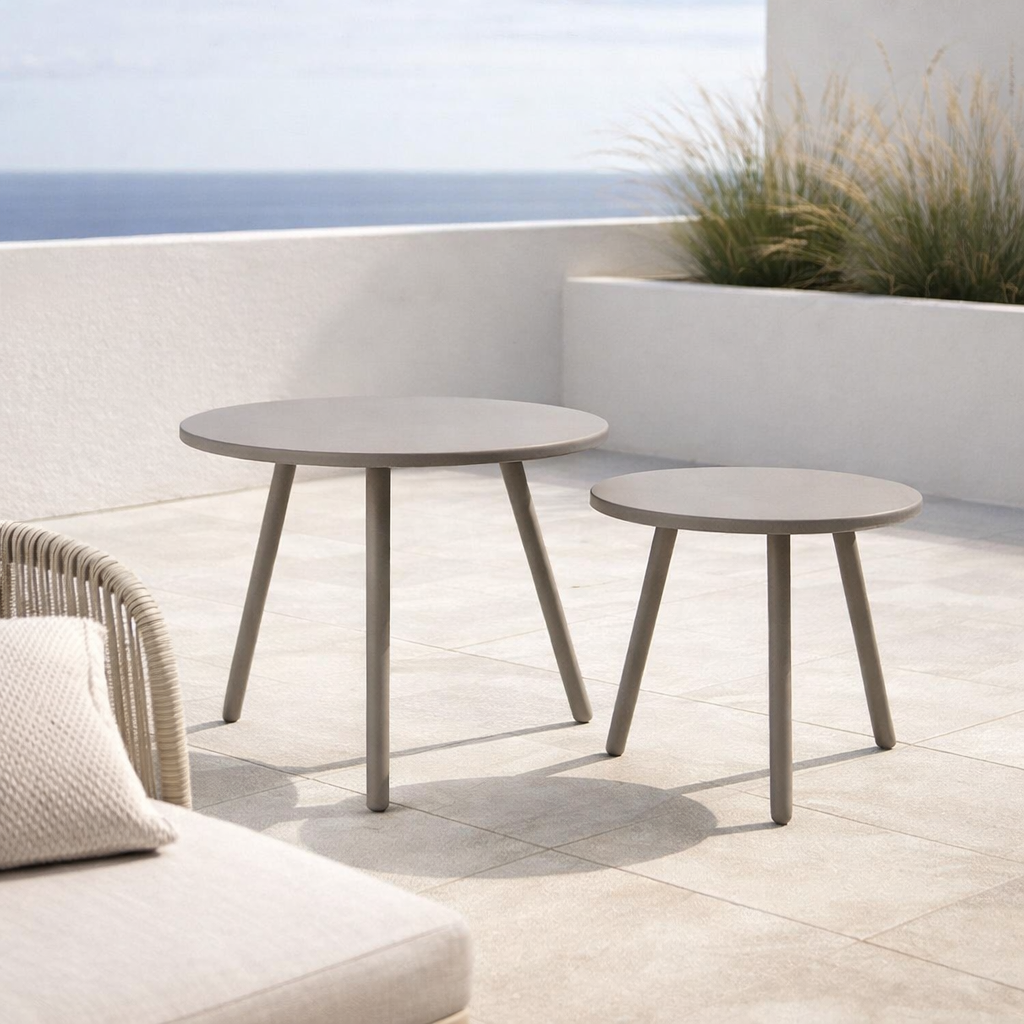 Sala de Exterior Sorrento, Color Taupe, con Cojines Beige, 4 Piezas