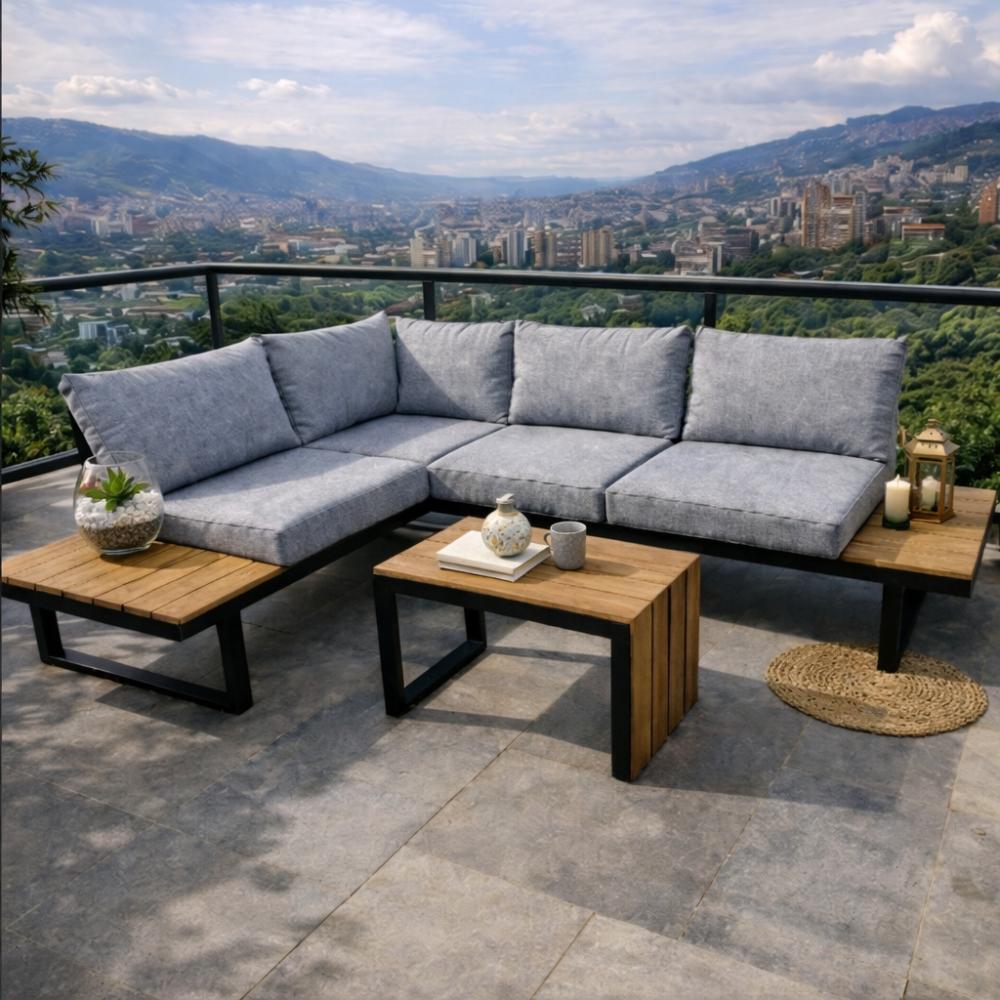 Set de Terraza Metrópolis, Gris, Diseñado Especialmente para Exteriores Modernos