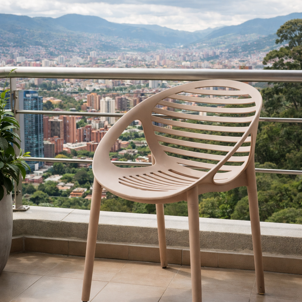 Set de 4 Sillas Tokio con Brazos, Color Taupe, con Espaldar y Diseño Moderno