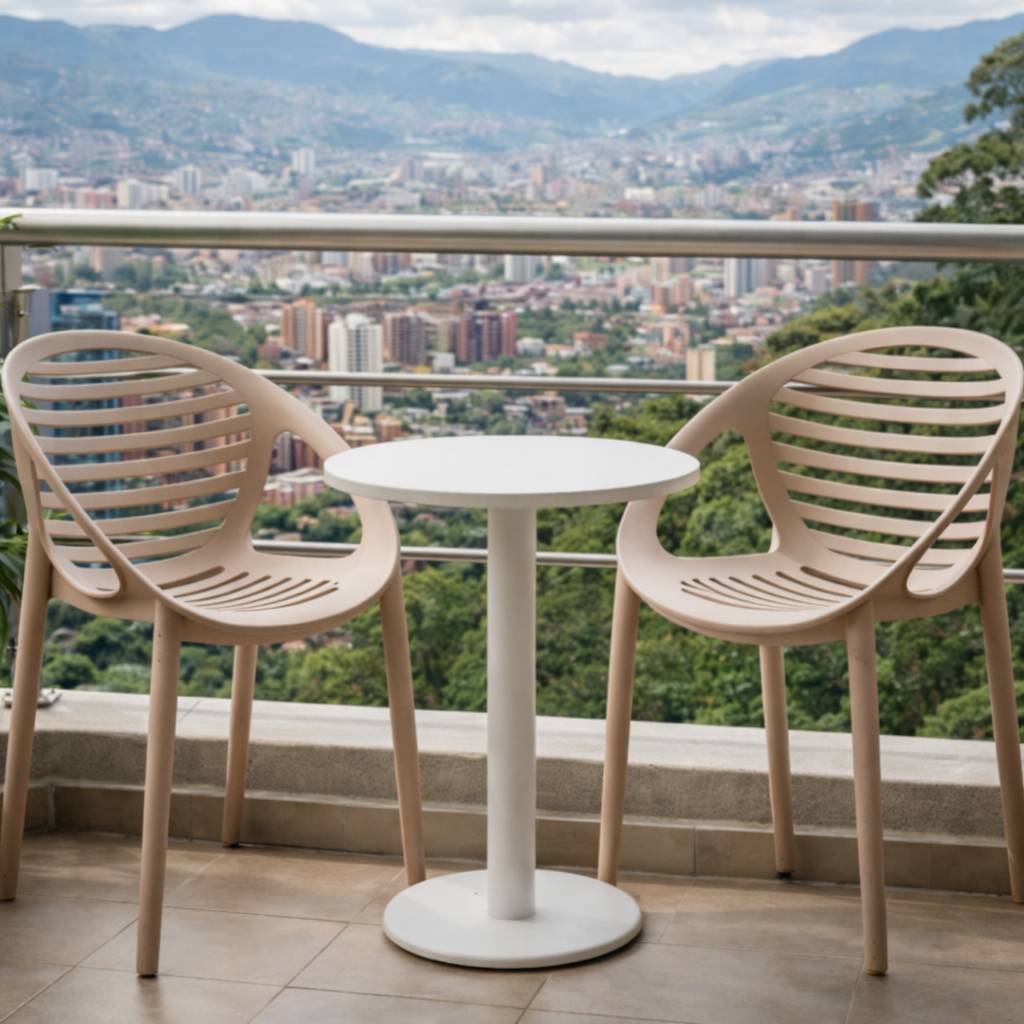 Set de 2 Sillas Tokio con Brazos, Color Taupe, con Espaldar y Diseño Moderno