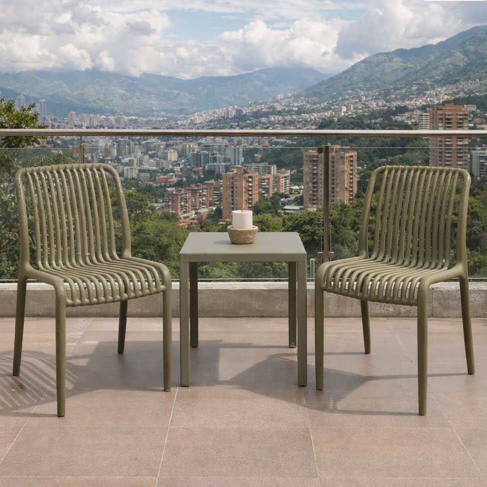 Silla Terra, Color Taupe, con Espaldar