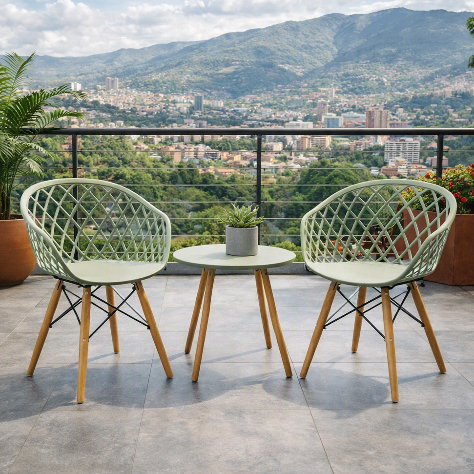 Silla Oasis con Brazos, Color Verde, con Espaldar