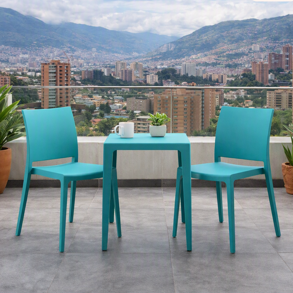 Silla Soho, Azul Marino, con Espaldar Cerrado y Diseño Minimalista