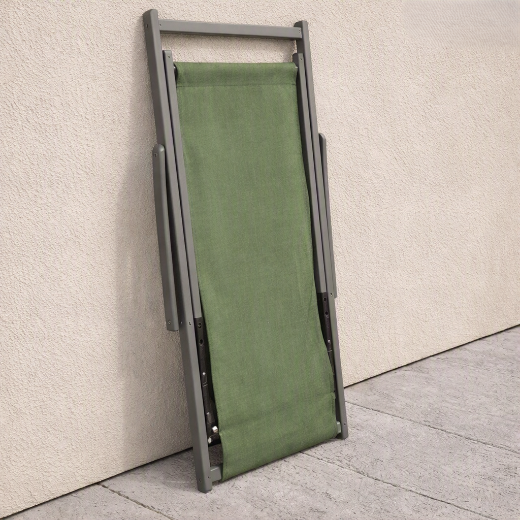 Silla Plegable Reclinable Kenya, Verde, con Tres Posiciones